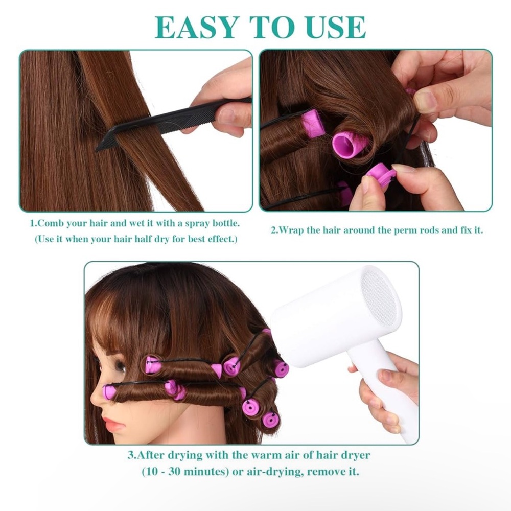 Perm Rods for Long Hair (60 Pcs)
